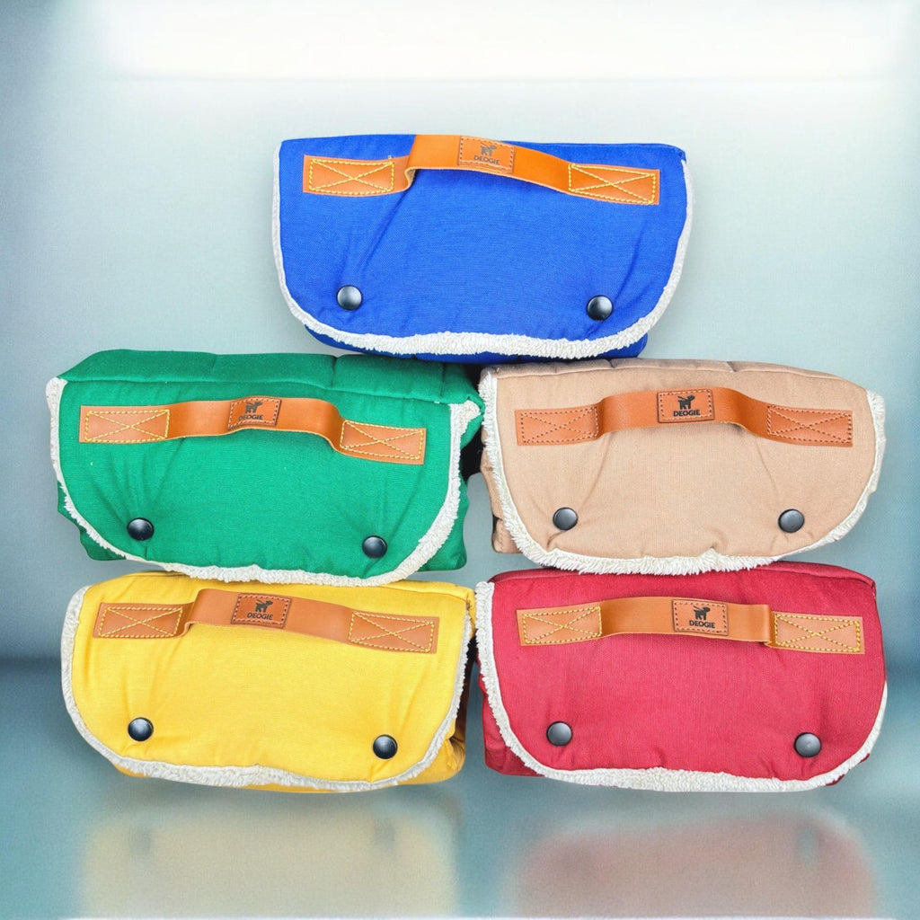 Roll up Travel Dog Mat, Handmade Cotton, Stain & Water Repellent